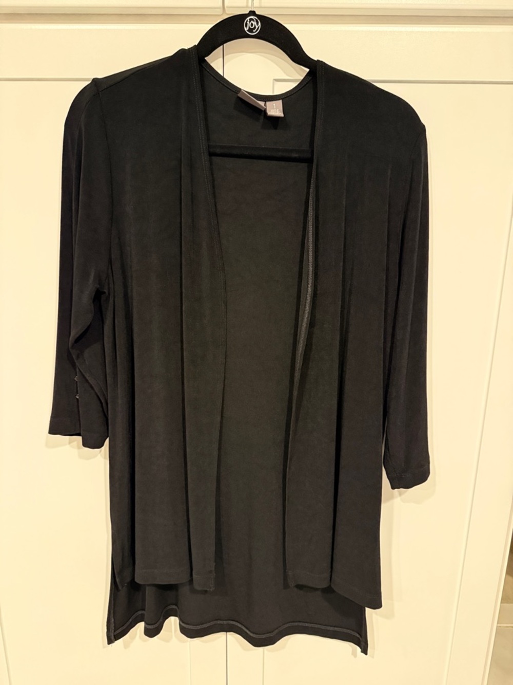 Chico's Black Open-Front Drapey Cardigan